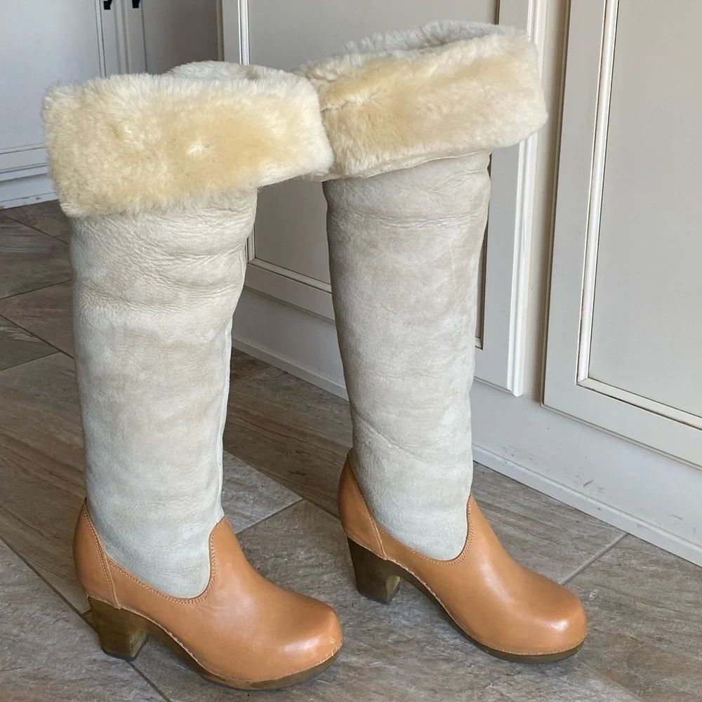 Jeffrey Campbell WOODIES BOGART Over the Knee Shearling Boot - Picture 6 of 16